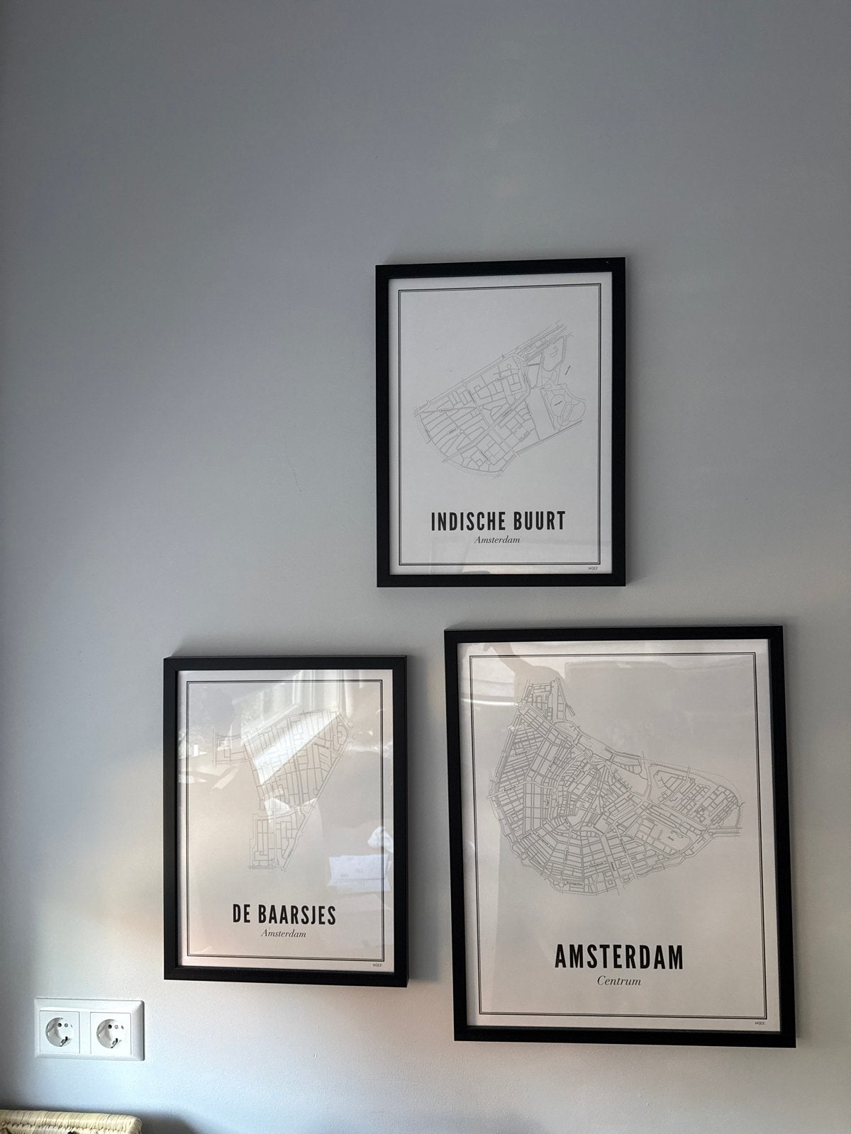 Drie Wijck schilderijen: Amsterdam, De Baarsjes, Indische Bu, Huis en Inrichting, Woonaccessoires | Schilderijen, Tekeningen en Foto's