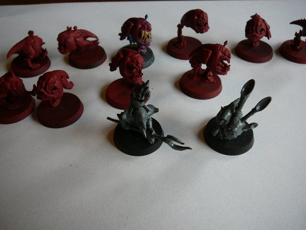 Warhammer AoS - Squig herd (10) plus 2 herders, Hobby en Vrije tijd, Ophalen of Verzenden, Zo goed als nieuw, Warhammer, Figuurtje(s)