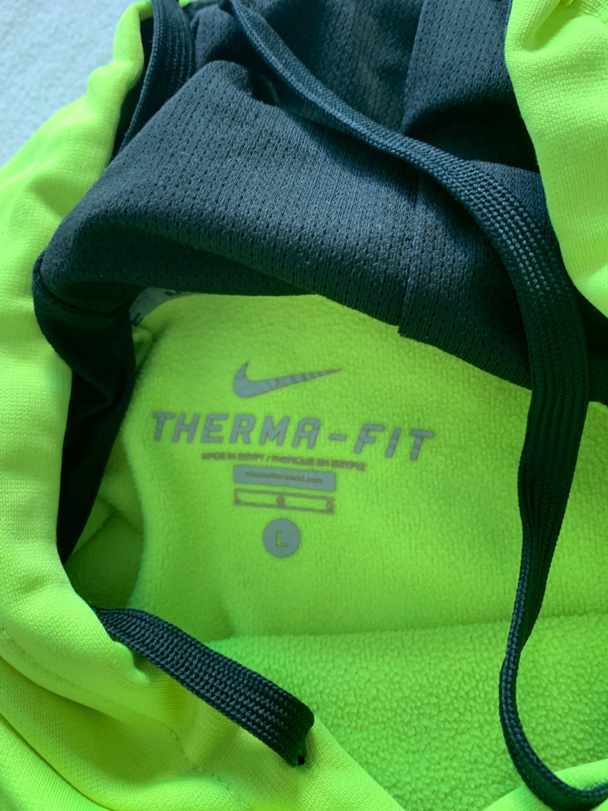 Nike Therma-FIT Hoodie - Neon Groen, Maat 52/54 (L), Ophalen of Verzenden, Gedragen, Groen