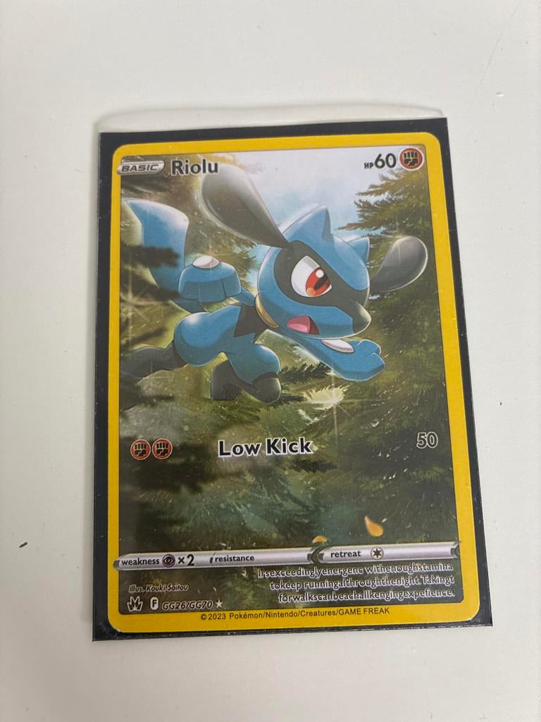 Pokémon Kaart: Riolu GG26/GG70 (Basic, HP60), Verzenden, Zo goed als nieuw, Losse kaart