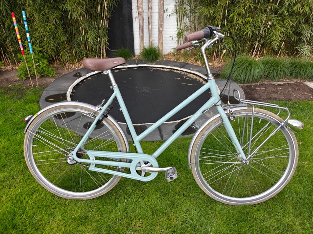 Union Flow damesfiets 57 cm 3 versn lichtblauw, Overige merken, Gebruikt, Velgrem, Versnellingen