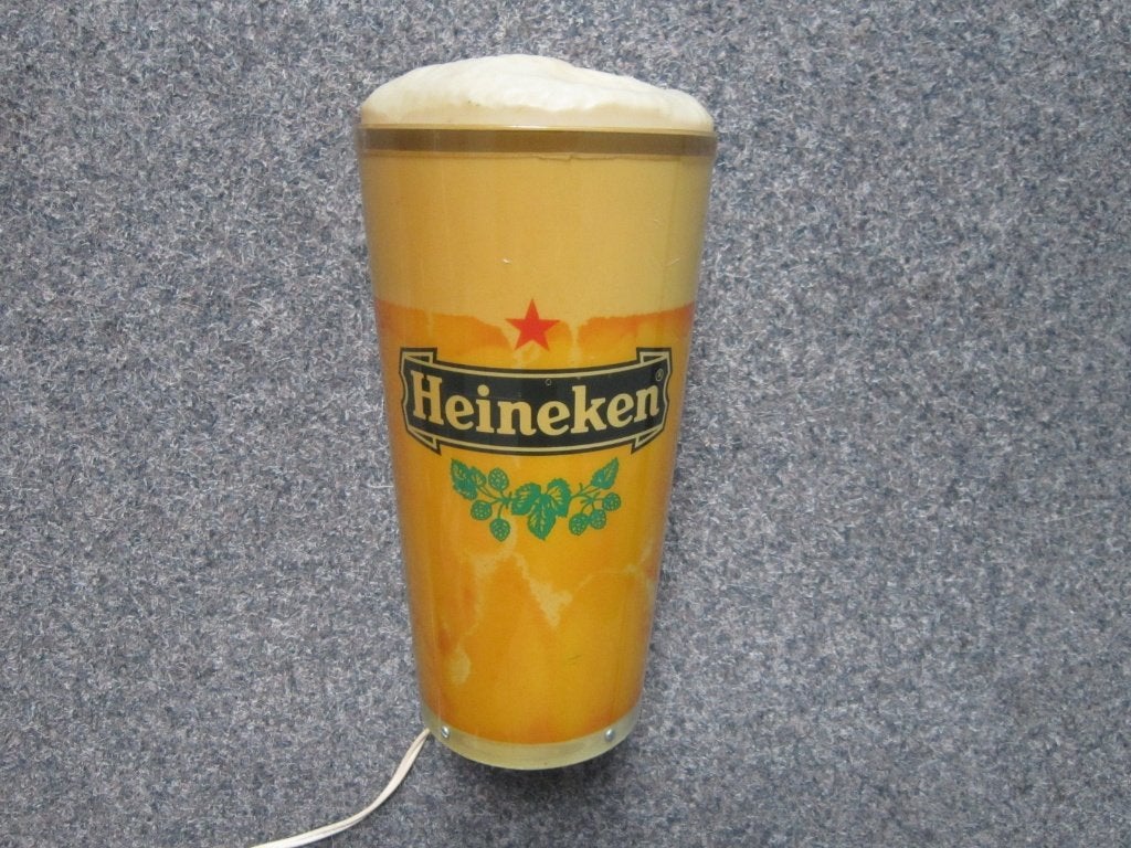 HEINEKEN BIER LICHTRECLAME, Verzamelen, Biermerken, Ophalen, Zo goed als nieuw, Overige typen, Heineken