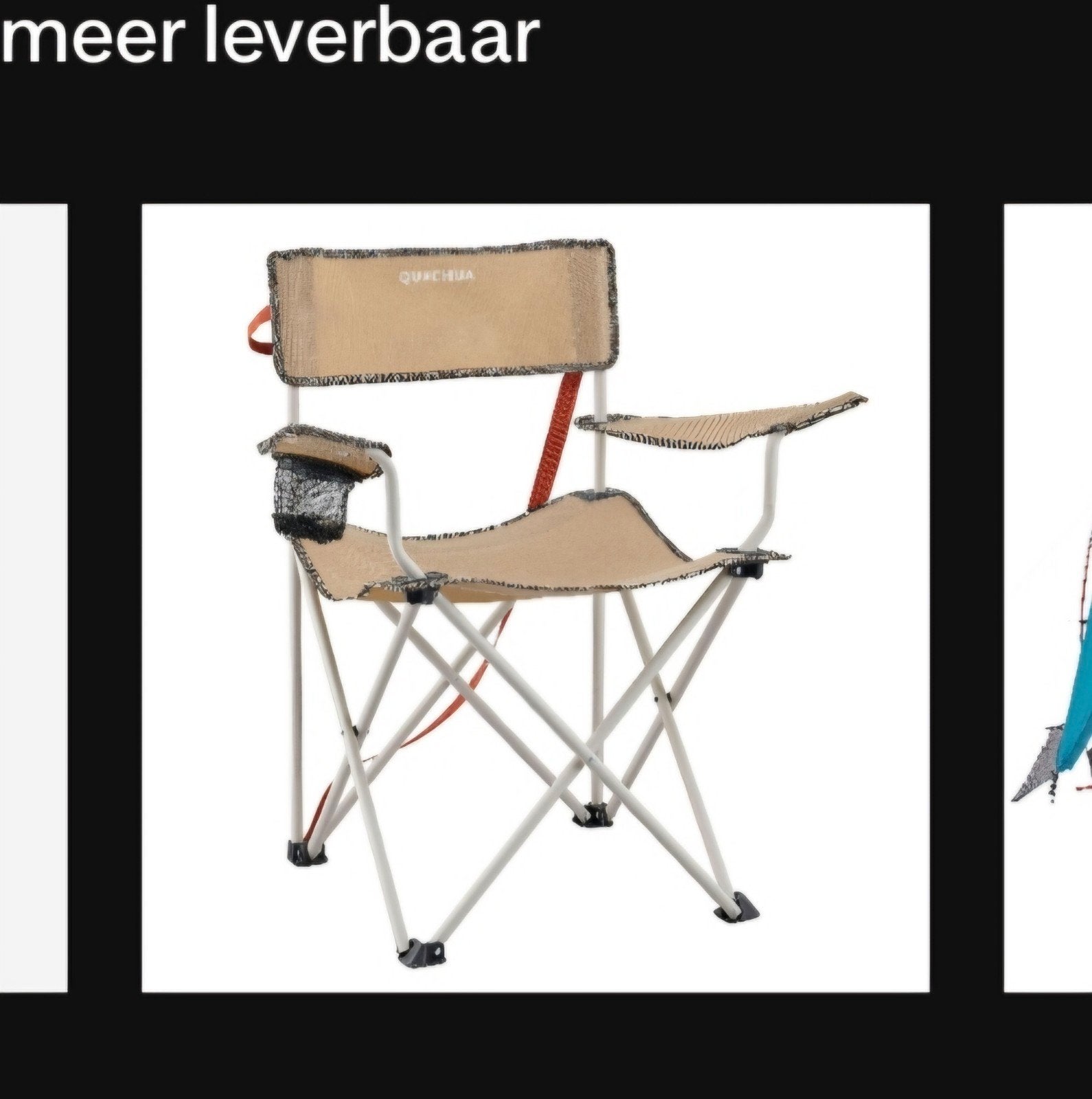 Opvouwbare campingstoel - Quechua 2 stuks, Caravans en Kamperen, Ophalen of Verzenden, Gebruikt, Campingstoel