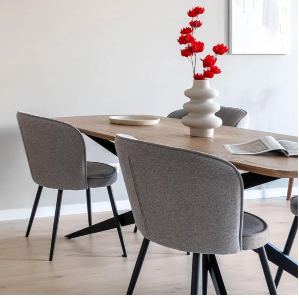 massieve tafel eettafel Suzanne - naturel - 220x100 cm, Ophalen, Eikenhout, 50 tot 100 cm, Vijf personen of meer