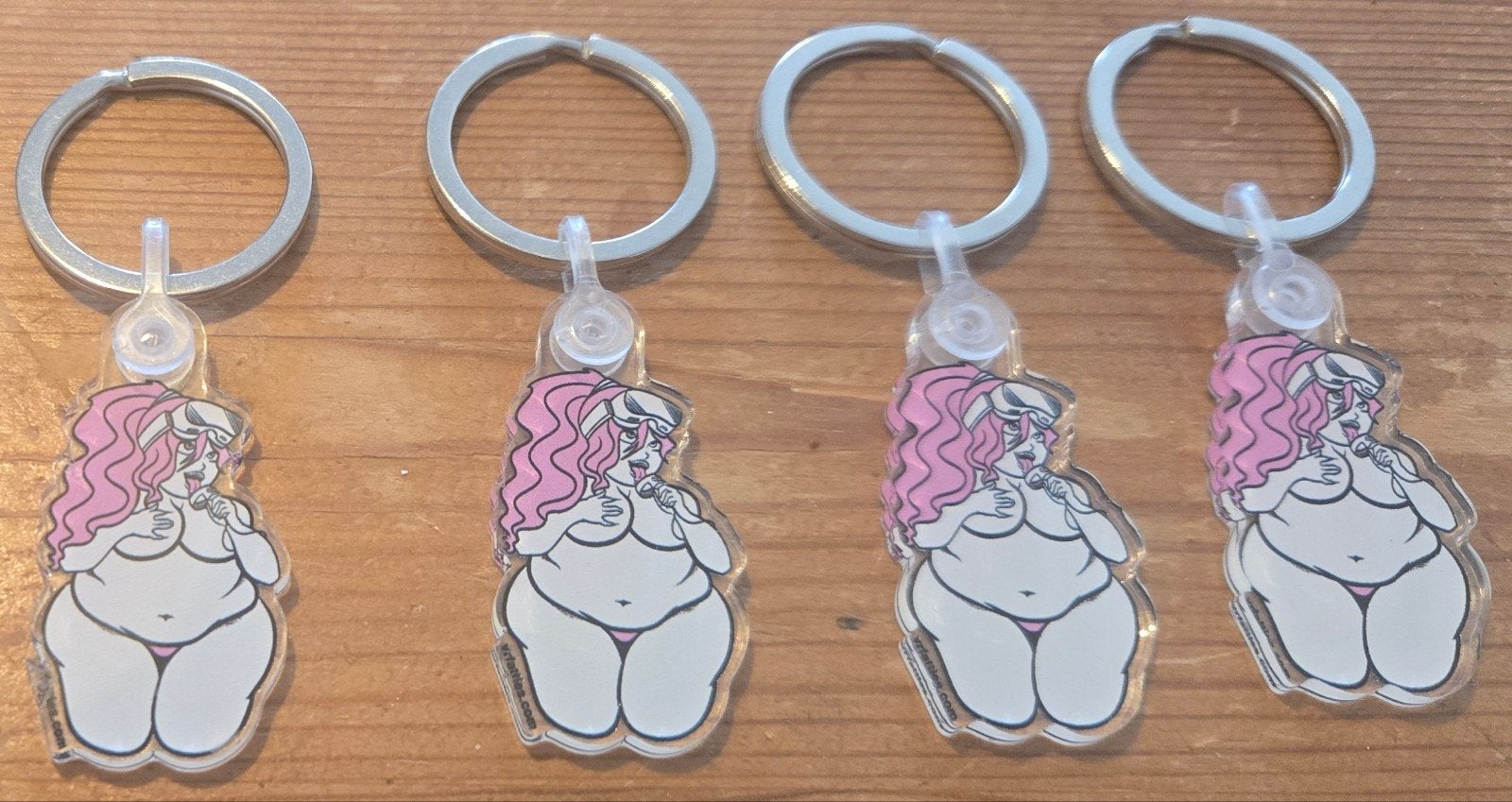4x VRFatties X / tiktok Logo Sleutelhanger - Hard Plastic, Ophalen of Verzenden, Nieuw, Overige typen