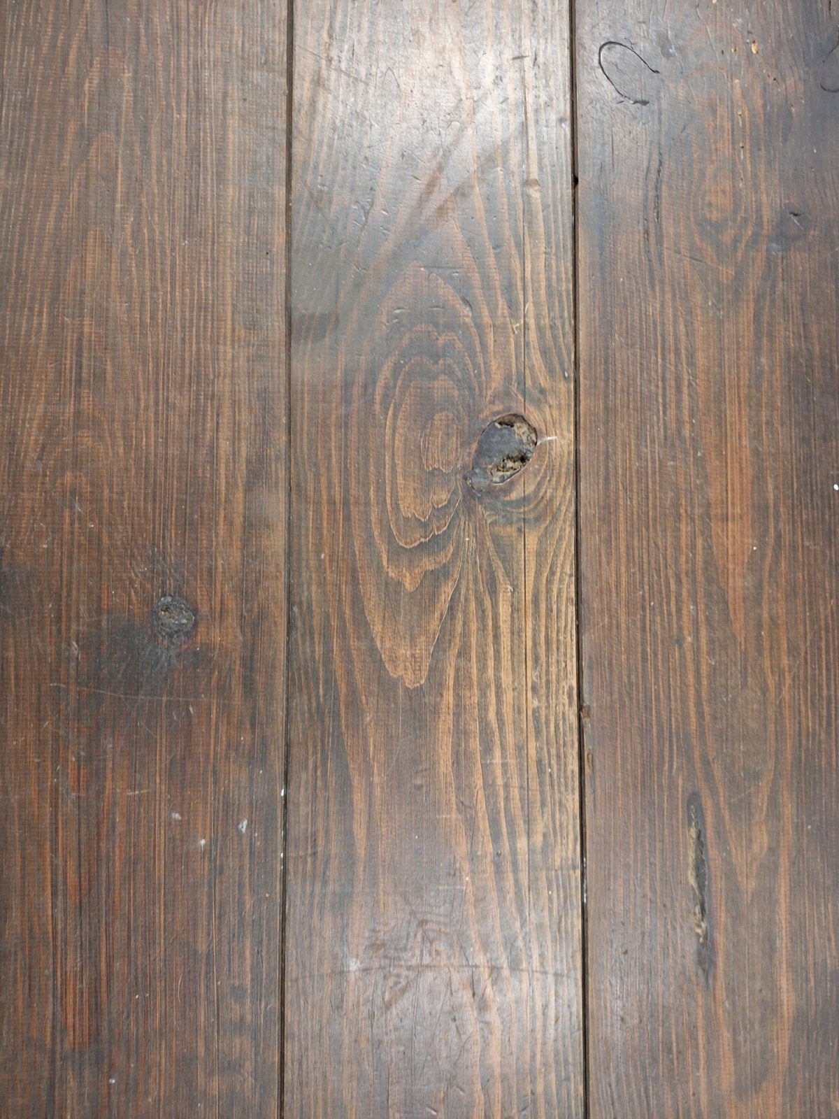 Houten vloer donker grenen, Doe-het-zelf en Verbouw, Ophalen, Gebruikt, Minder dan 25 mm, 200 tot 250 cm