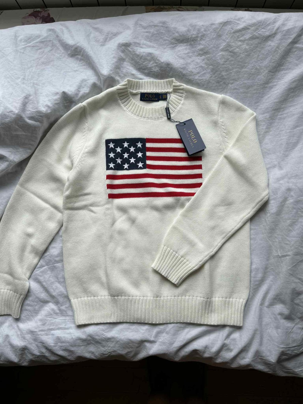 Polo Ralph Lauren USA Vlag Trui - Nieuw met kaartjes, Ophalen of Verzenden, Nieuw, Overige maten, Wit
