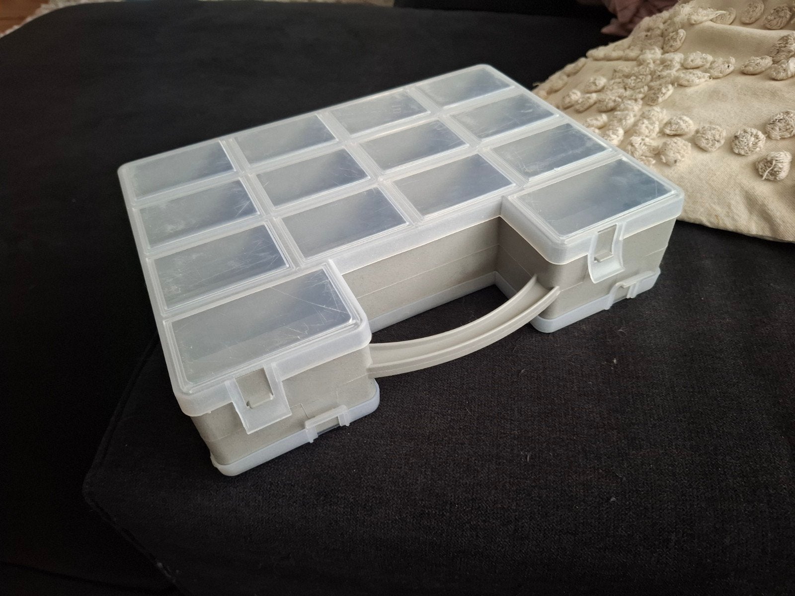 Opbergbox met vakjes, 2 kanten, handig voor kleine spullen, Hobby en Vrije tijd, Overige Hobby en Vrije tijd, Ophalen of Verzenden