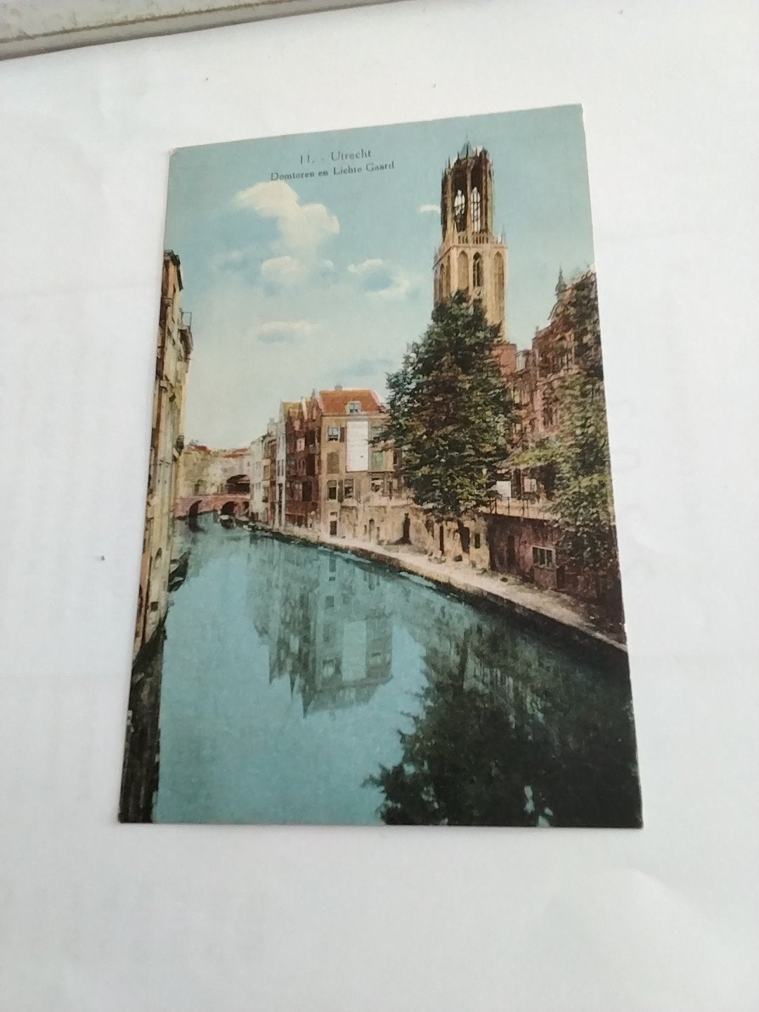 Oude Ansichtkaart Utrecht Domtoren en Lichte Gaard 1930, Ophalen of Verzenden, 1920 tot 1940, Gelopen, Utrecht