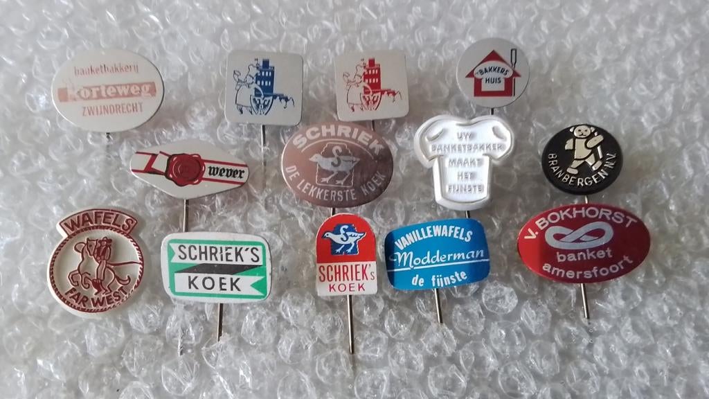 13 verschillende speldjes koek, koekjes, banket, Ophalen of Verzenden, Zo goed als nieuw, Overige onderwerpen