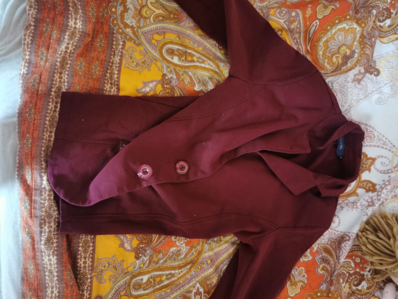 Tender Jasje - Bordeauxrood - Maat S, Kleding | Dames, Ophalen of Verzenden, Zo goed als nieuw, Jasje, Maat 36 (S)