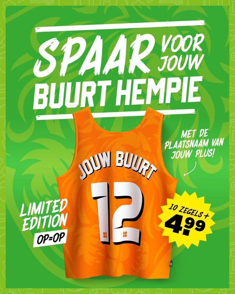 Plus EK buurthempje Nederland - nieuw, Ophalen of Verzenden, Nieuw, Overige binnenlandse clubs, Shirt