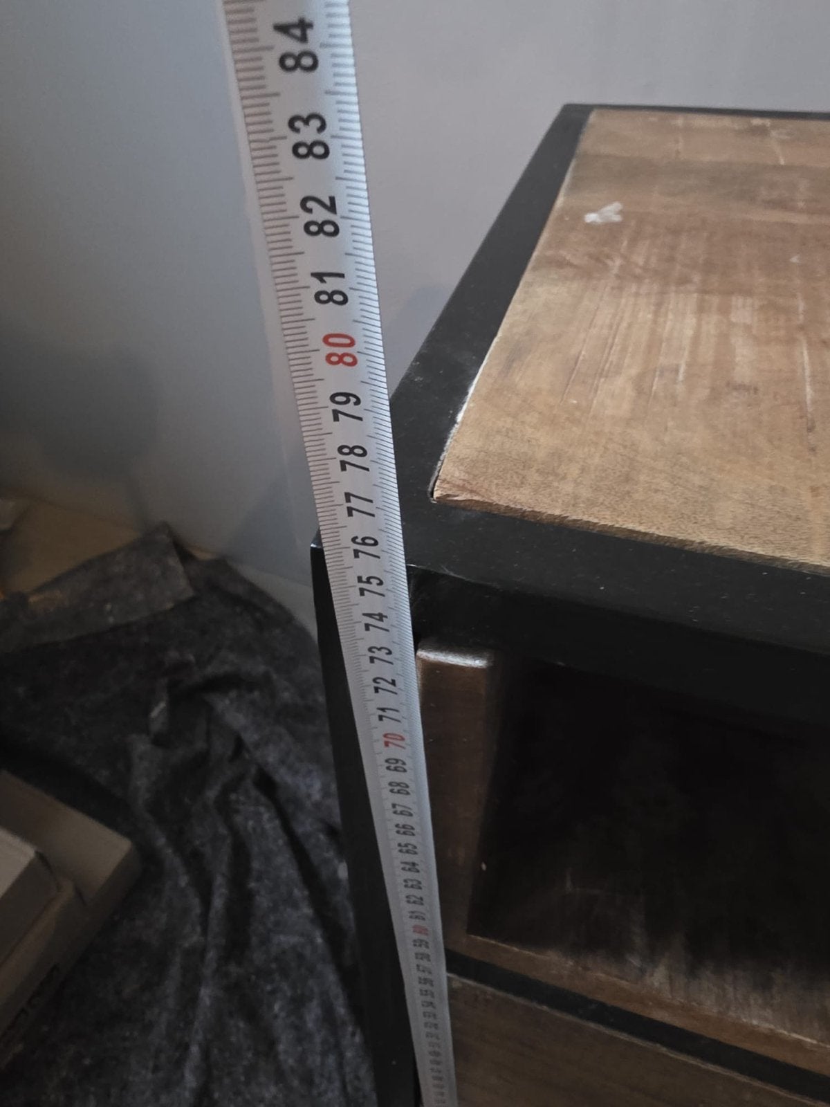 TV-meubel / Dressoir van mangohout en metaal. Dinterloord, Ophalen, Gebruikt, 150 tot 200 cm, 25 tot 50 cm