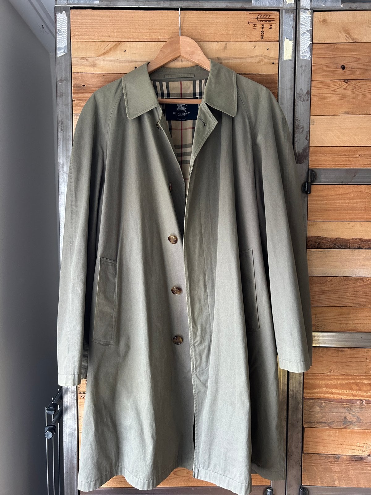 Burberry London Trenchcoat groen - Zo goed als nieuw, Kleding | Heren, Ophalen of Verzenden, Zo goed als nieuw, Overige maten