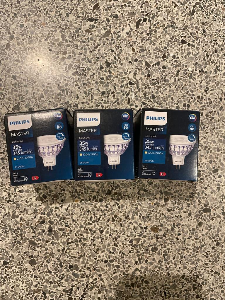 3x Philips Master LEDspot GU5.3 35W DimTone 2200-2700K, Huis en Inrichting, Ophalen of Verzenden, Nieuw