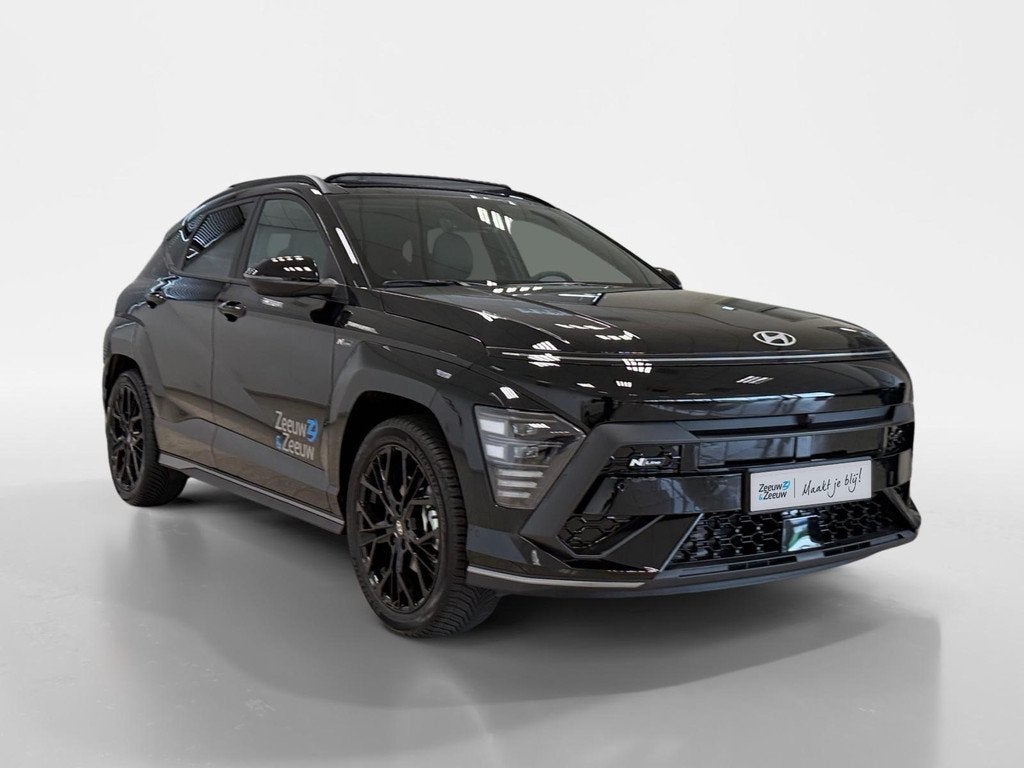 Hyundai Kona 1.6 HYBRID | N-LINE SKY | BLACK EDITION | 19'', Auto's, Hyundai, 12 maanden, 137 pk, Euro 6, Origineel Nederlands