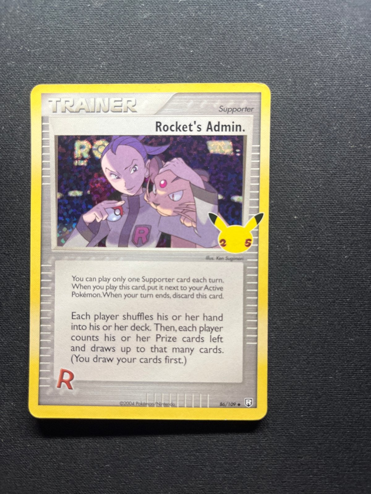 Pokemon Rocket's Admin. Celebrations 25th Anniversary, Ophalen of Verzenden, Zo goed als nieuw, Losse kaart, Foil