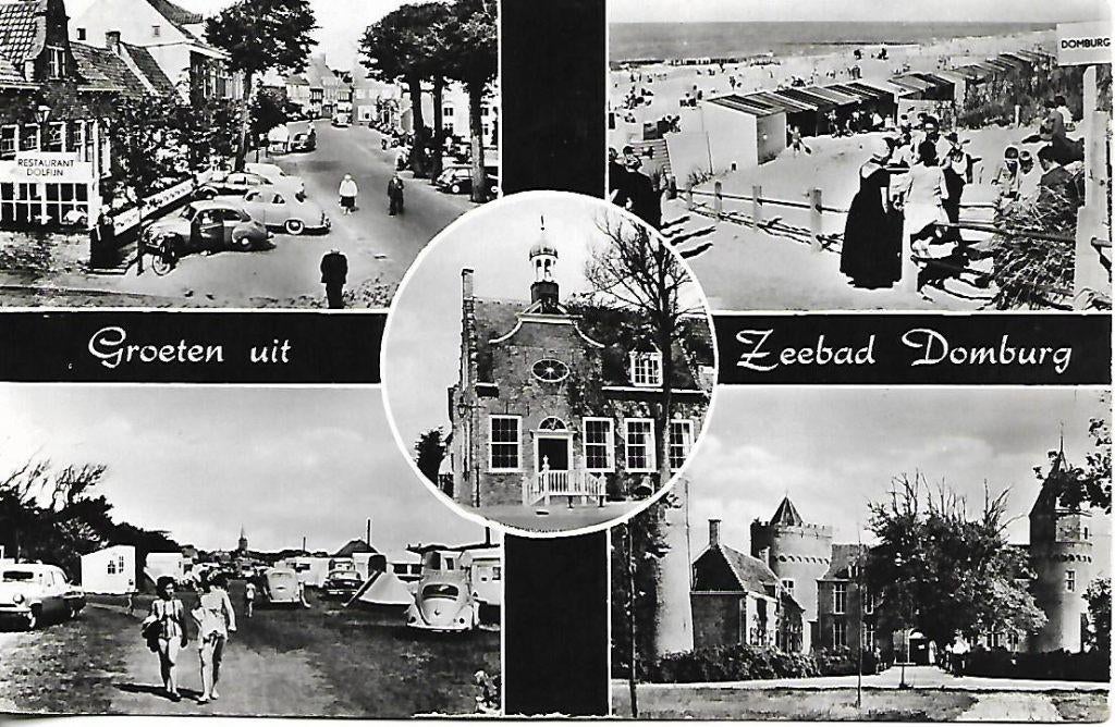 Zeebad Domburg- -5-luik., Verzenden, 1960 tot 1980, Gelopen, Zeeland