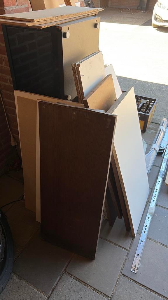 Hout, Doe-het-zelf en Verbouw, Platen en Panelen, Ophalen, Gebruikt, Hout