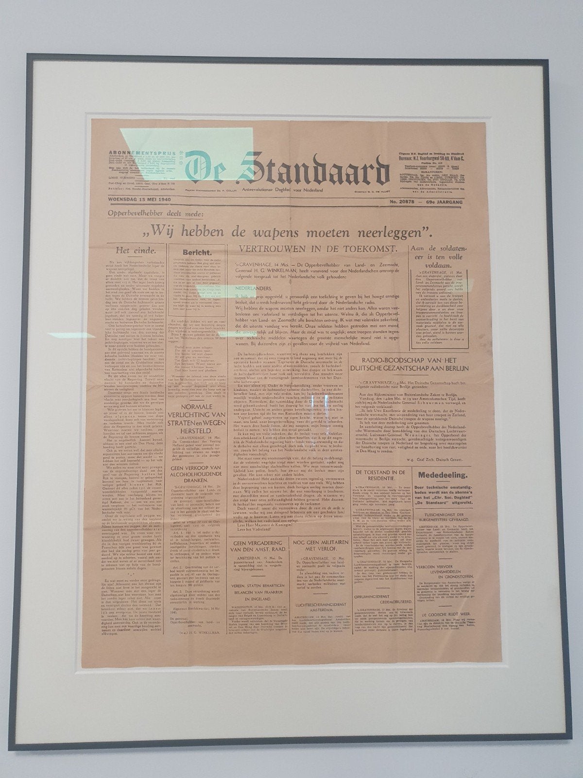 De Standaard - 15 mei 1940 - Historische Krant, Ophalen, Gelezen, Krant