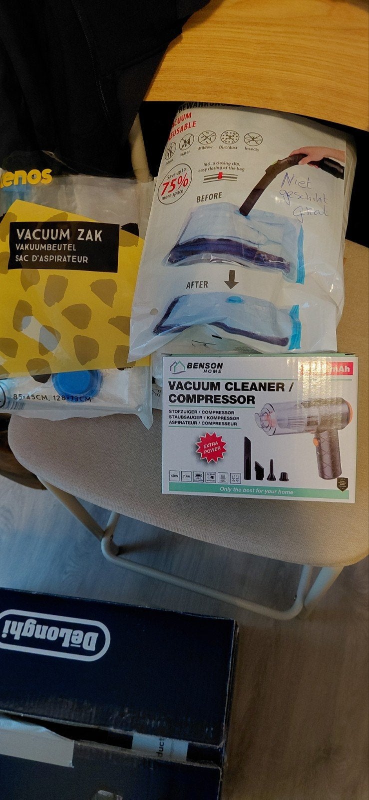 vacuüm pomp om ruimte in de koffer te creëren, Ophalen of Verzenden