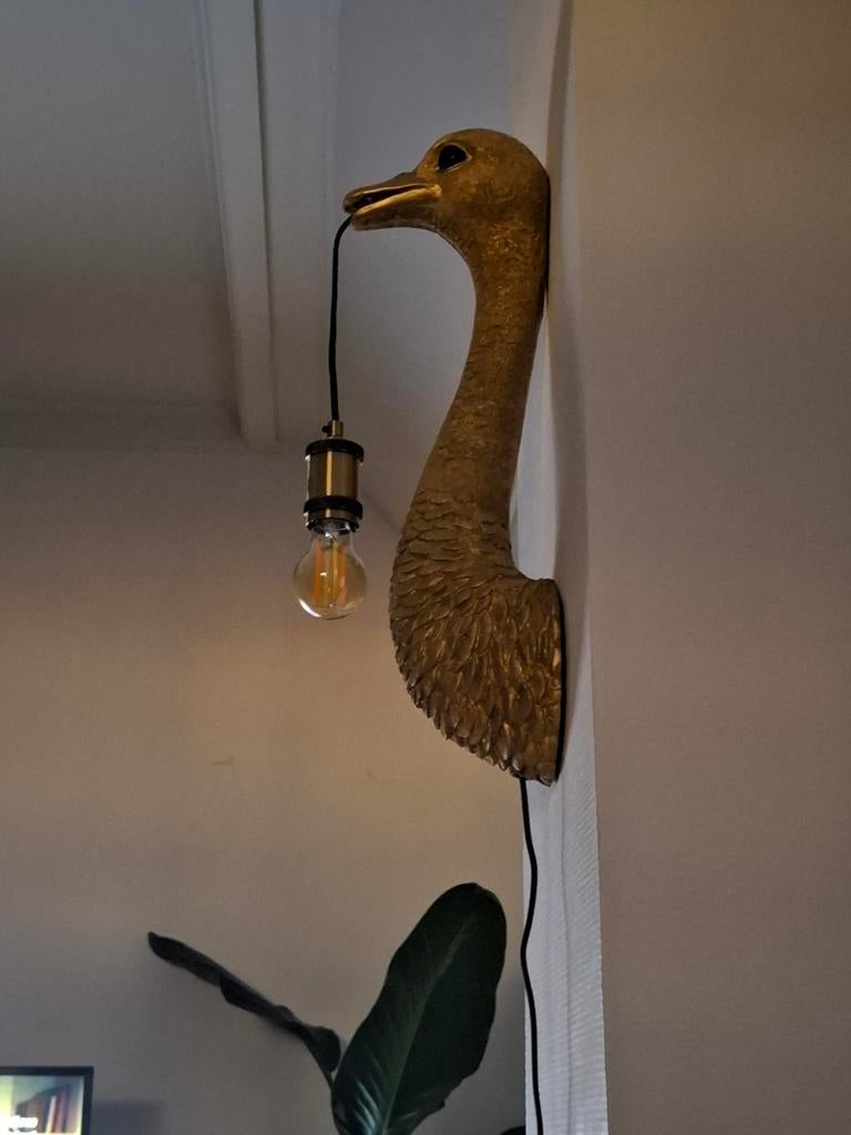 Mooie struisvogel lamp, Ophalen of Verzenden, Zo goed als nieuw