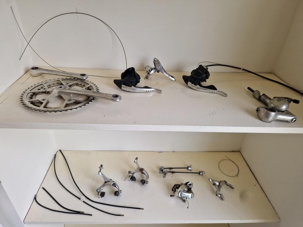 Vintage Campagnolo Groepsset - Compleet en Goed Staat, Gebruikt, Overige materialen, Ophalen of Verzenden, Racefiets