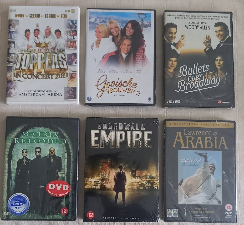 6 dvd's nieuw in verpakking, Alle leeftijden, Ophalen of Verzenden, Nieuw in verpakking