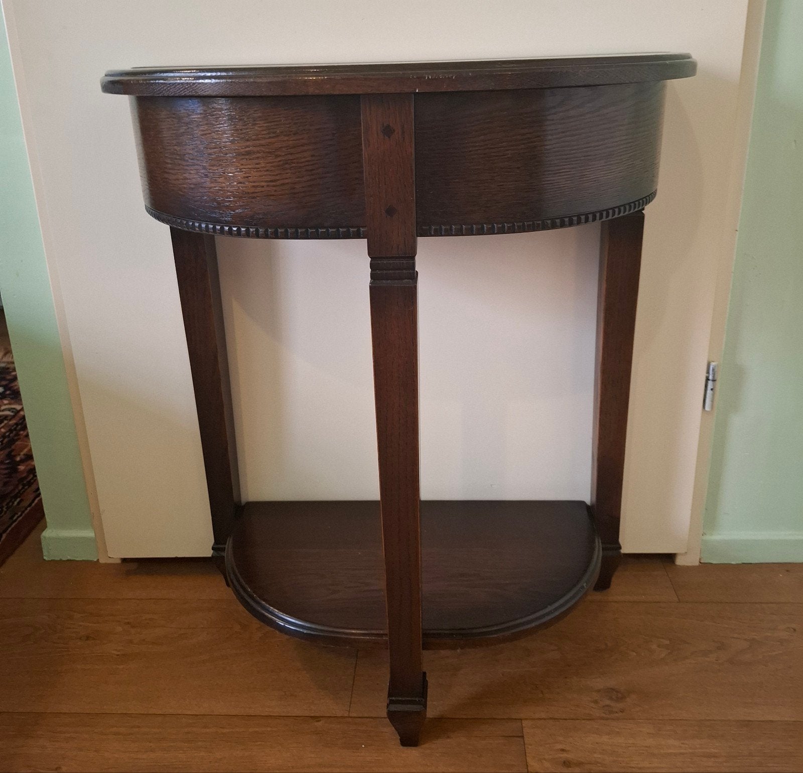Vintage Half-Ronde Console Demi -lune halve maan tafel, Ophalen