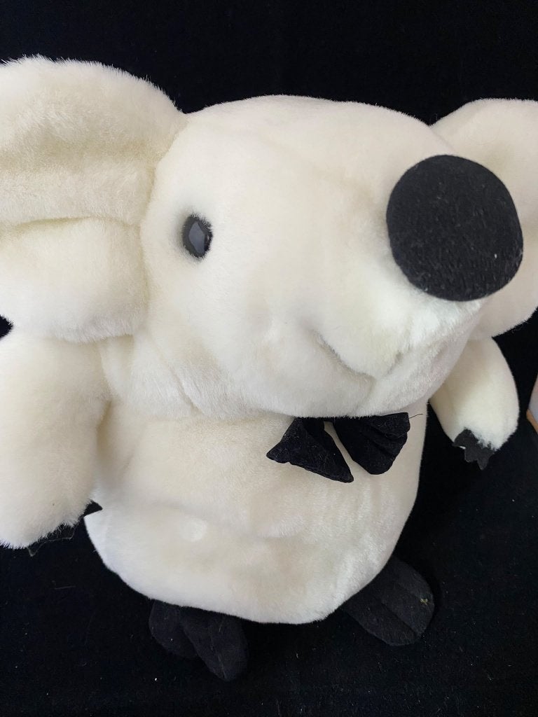 Schattige witte koala knuffel met strikje, Overige typen, Ophalen of Verzenden, Zo goed als nieuw, Middelgroot (20 tot 80 cm)