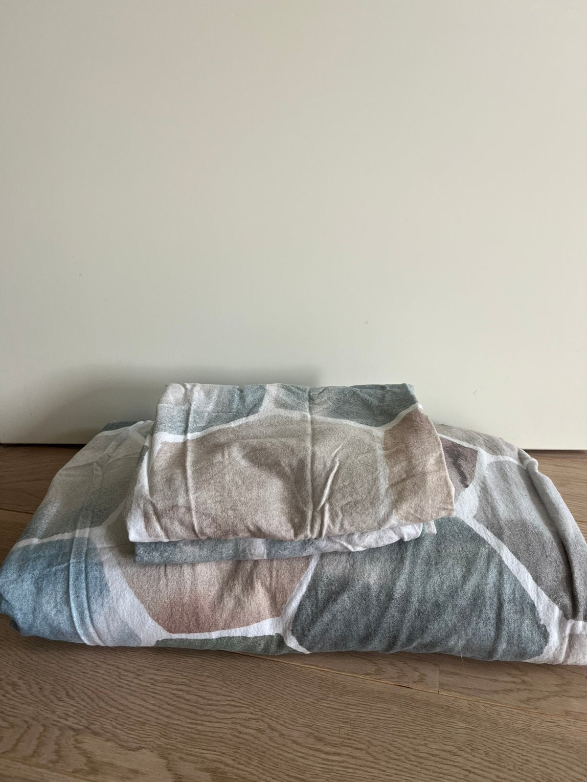 Flanel dekbedovertrek 240x200/220 Snoozing Ace multicolor, Ophalen of Verzenden, Zo goed als nieuw, Tweepersoons, Dekbedovertrek