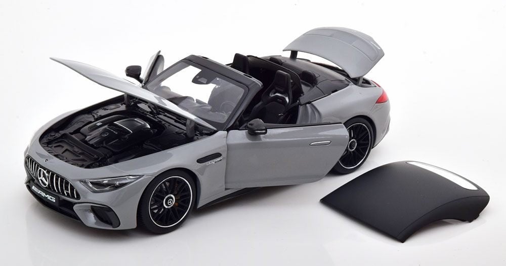 1:18 Mercedes-Benz SL63 4Matic (R232) - 2021 - Grijs NIEUW!, Overige merken, Auto, ., Nieuw