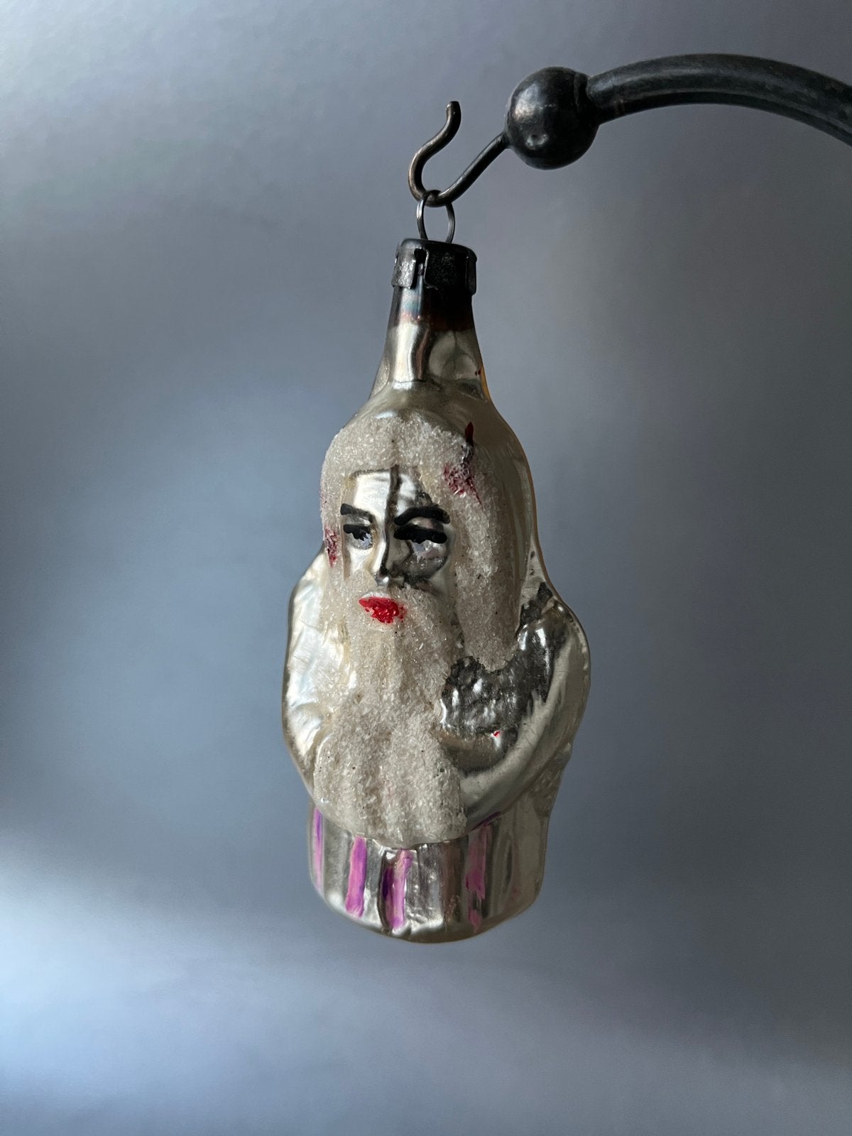 Oude glazen kerstman kerstbal (nr. 71), Diversen, Gebruikt, ., Ophalen of Verzenden, .
