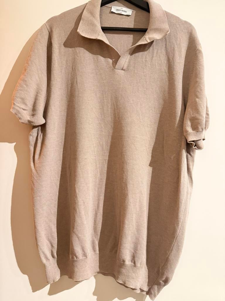 Gran Sasso Polo, Kleding | Heren, Ophalen of Verzenden, Zo goed als nieuw, Overige maten, Beige