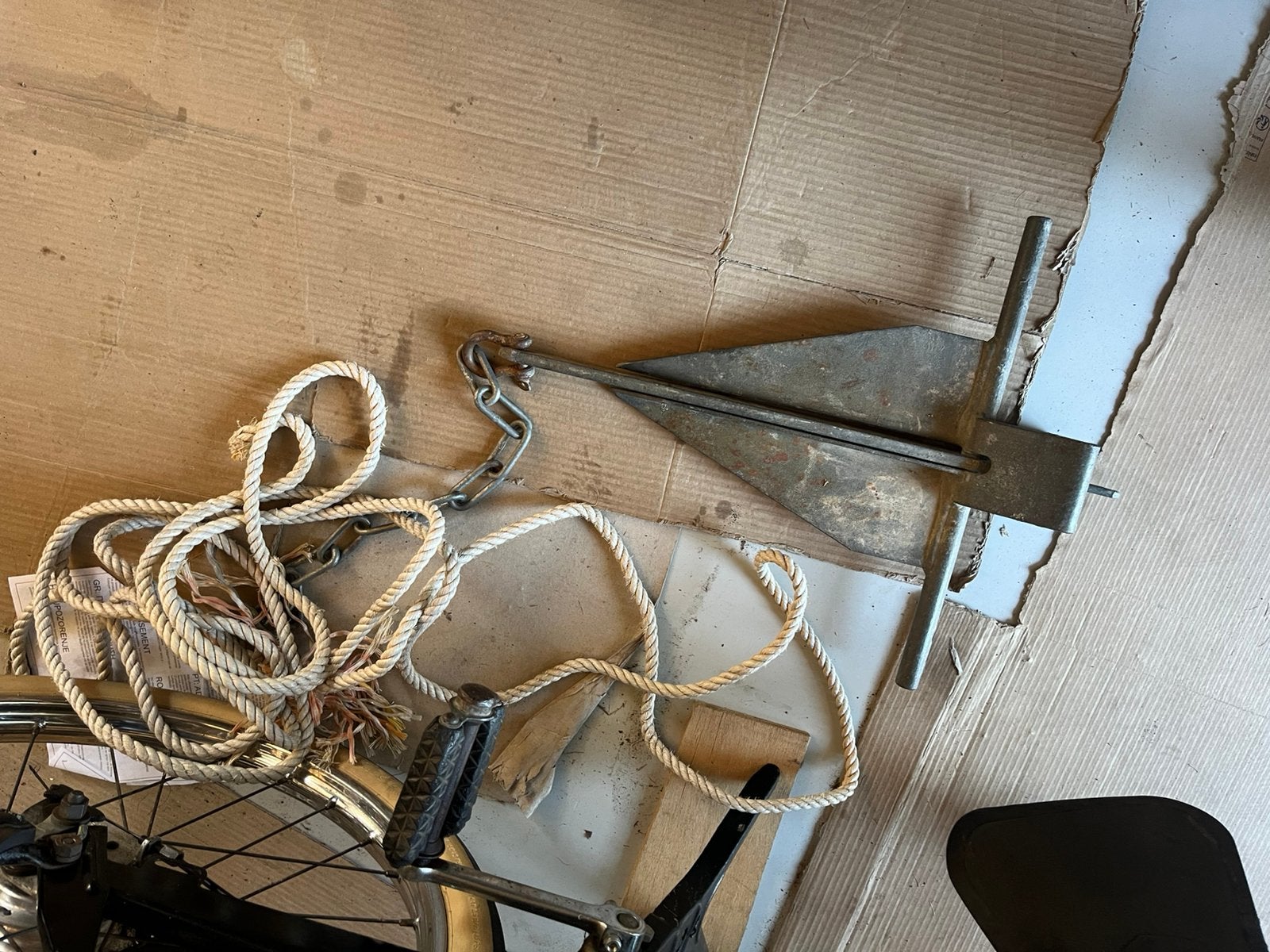 Boot anker zwaar met touw, Watersport en Boten, Bootonderdelen, Ophalen of Verzenden, Zo goed als nieuw, Ankeren en Afmeren, Zeilboot of Motorboot