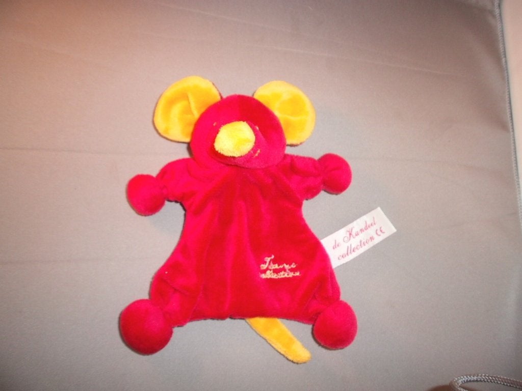 Tiamo muis rood geel of groen geel rammel in lijf 14 cm van, Muis, Overige karakters, Met geluid, Nieuw