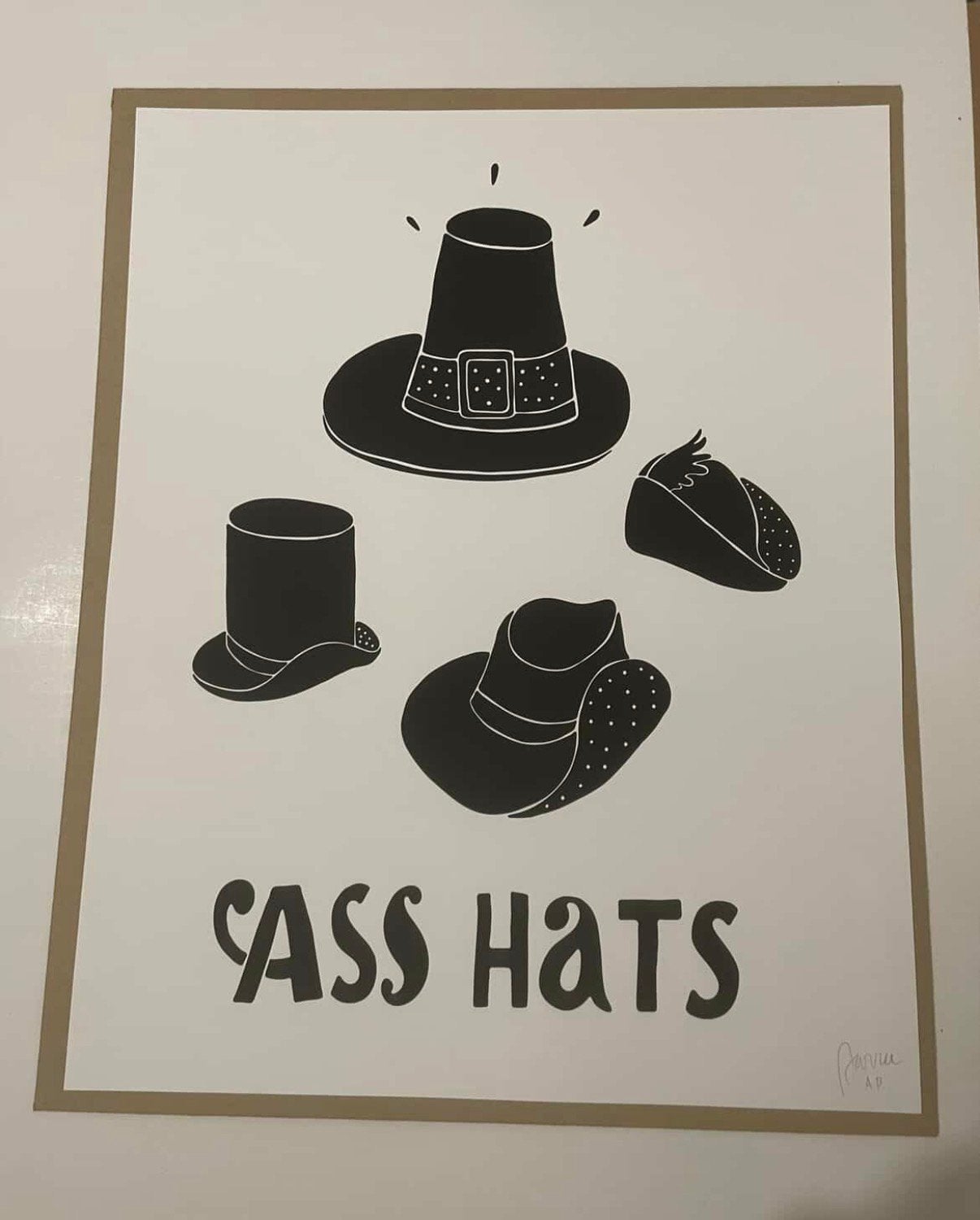 Piet Parra - Ass Hats Print (2010), Ophalen of Verzenden