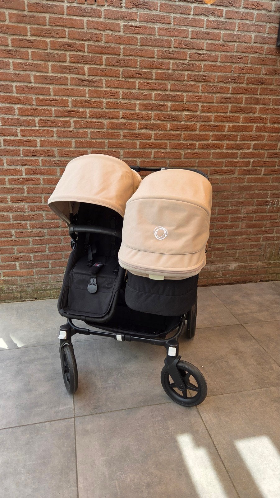 Bugaboo Donkey 5 Twin met veel accessoires, Gebruikt, Bugaboo, Verstelbare duwstang, Ophalen