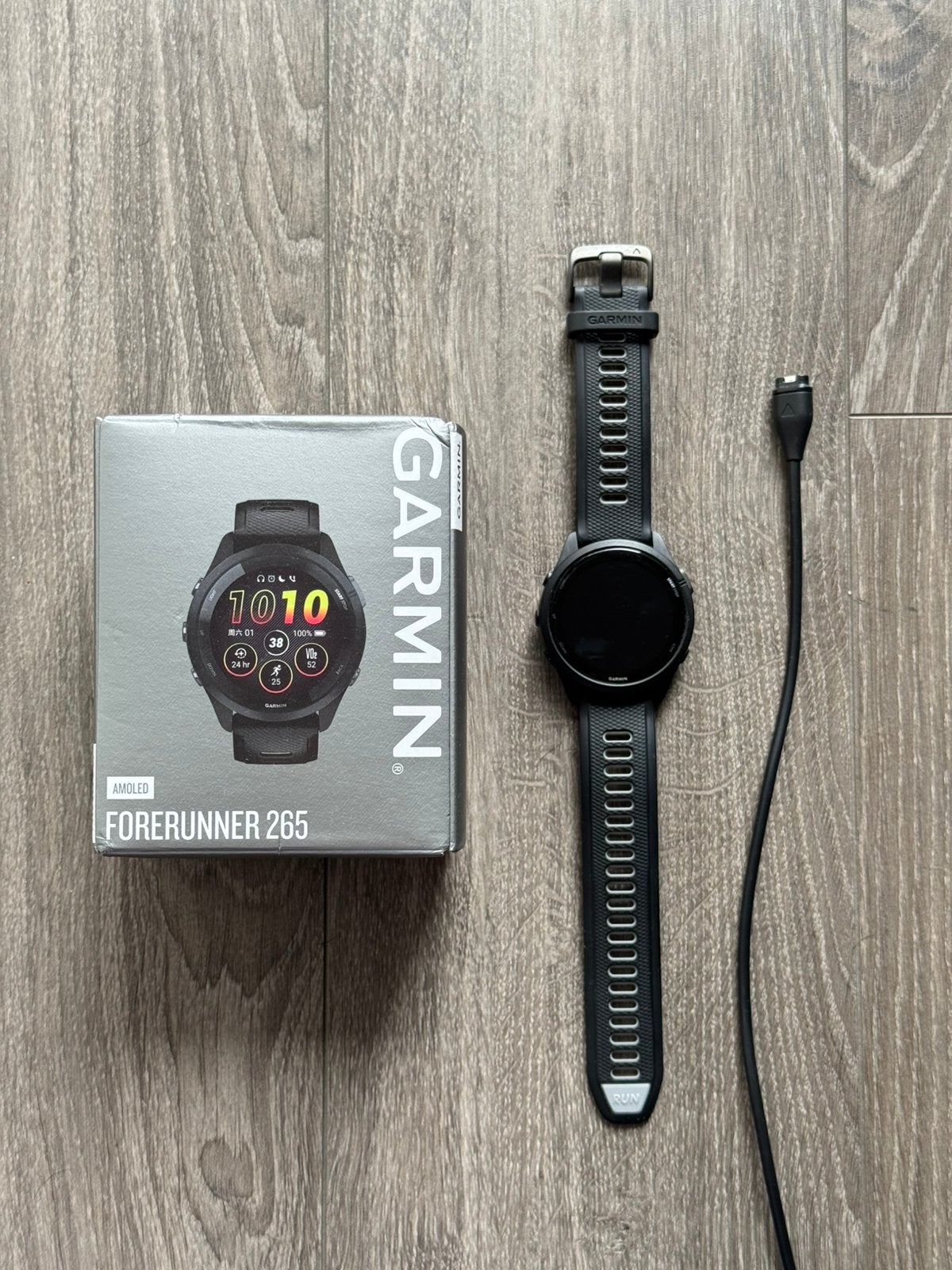 Garmin Forerunner 265 Zwart Sporthorloge, Zwart, IOS, Ophalen of Verzenden, Zo goed als nieuw