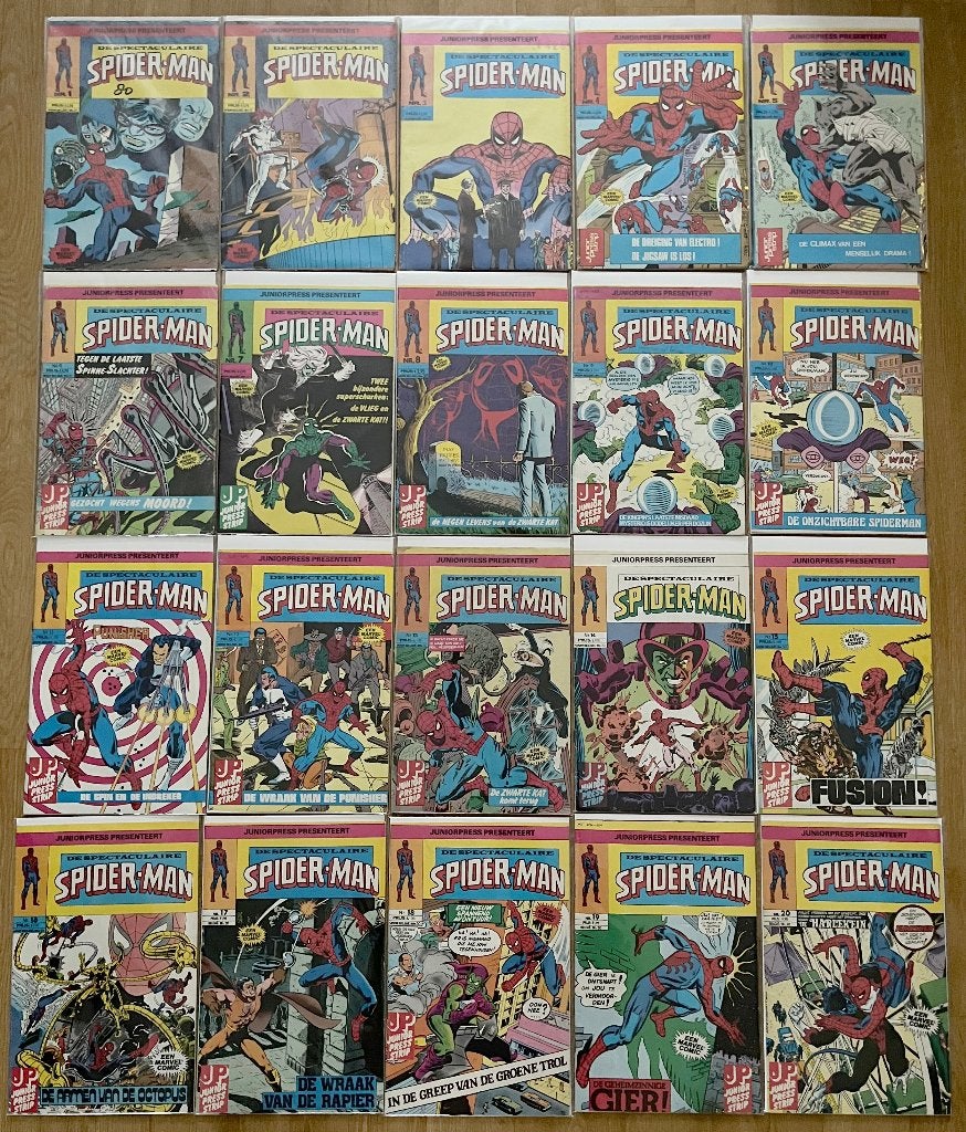 De Spektakulaire Spiderman Junior Press, Complete serie of reeks, Ophalen, Gelezen, Junior Press