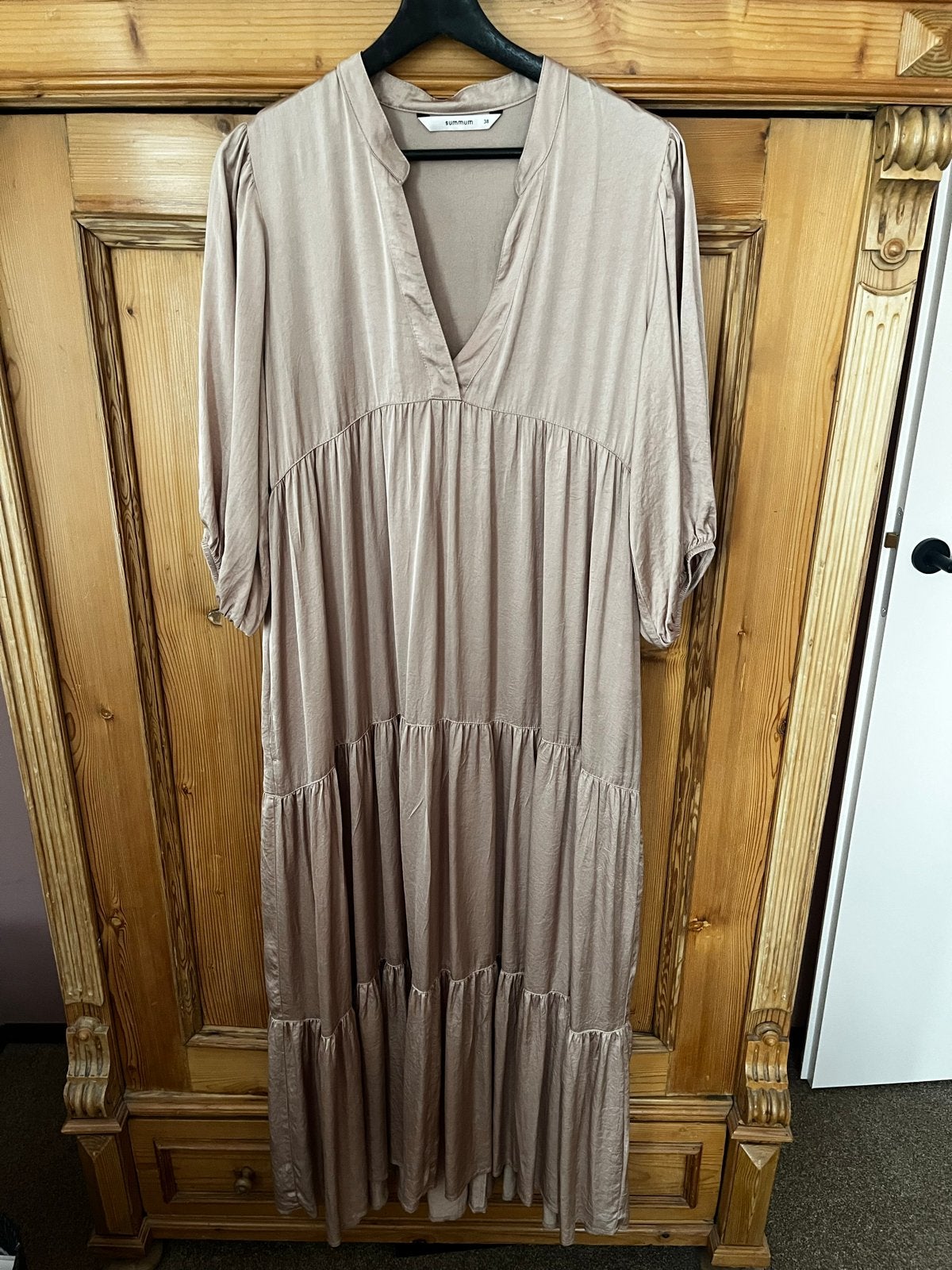 Summum Maxi Jurk Maat 38, Maat 38/40 (M), Beige, Ophalen of Verzenden, Zo goed als nieuw