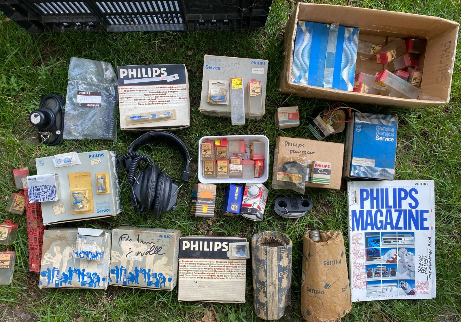 Vintage Philips onderdelen, buizen, speakers, NOS, Ophalen of Verzenden, Gebruikt