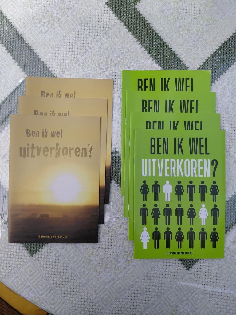 Bijbelbrochure: Ben ik wel uitverkoren? 3x volw. 4 jongeren, Ophalen of Verzenden