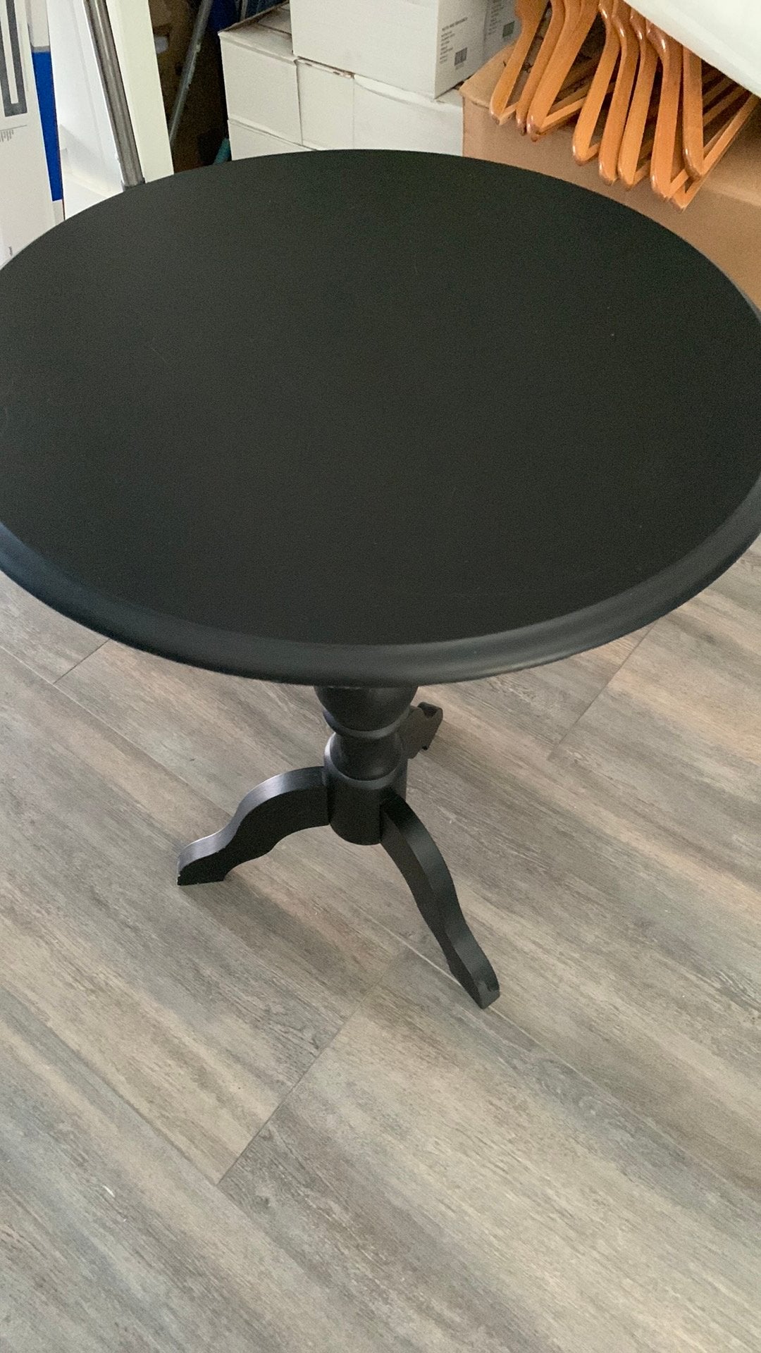 Ronde bijzettafel zwart, Ophalen, Rond, Tot twee personen, 50 tot 100 cm