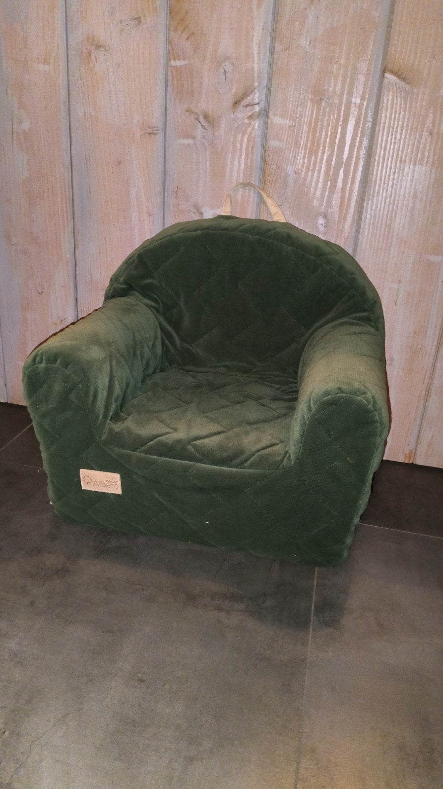 Groen Albero Mio Kinder Fauteuil - Zo goed als nieuw, Ophalen of Verzenden, Zo goed als nieuw, Stoel