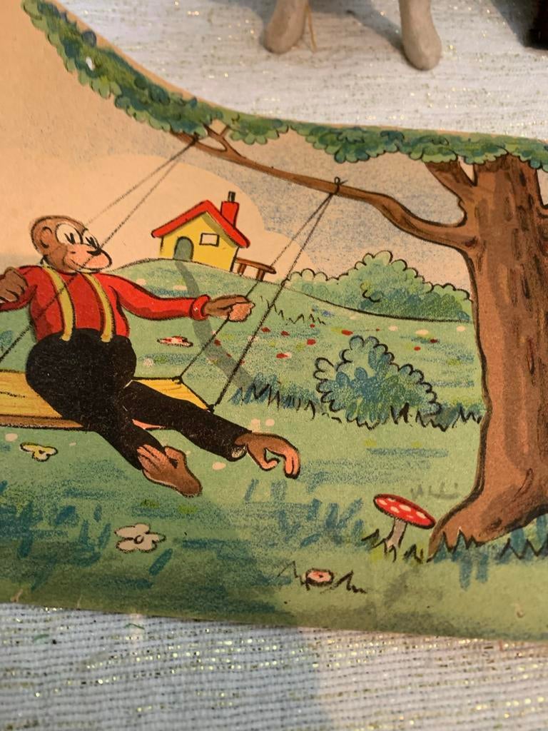 Antieke strook sprookjes behang - Uniek decoratiestuk, Gebruikt, T, Ophalen of Verzenden, N