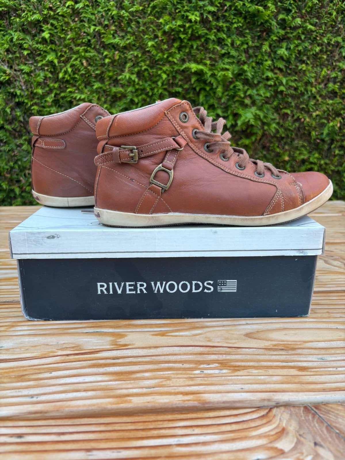 River Woods, leer, maat 39, Ophalen of Verzenden, Gedragen