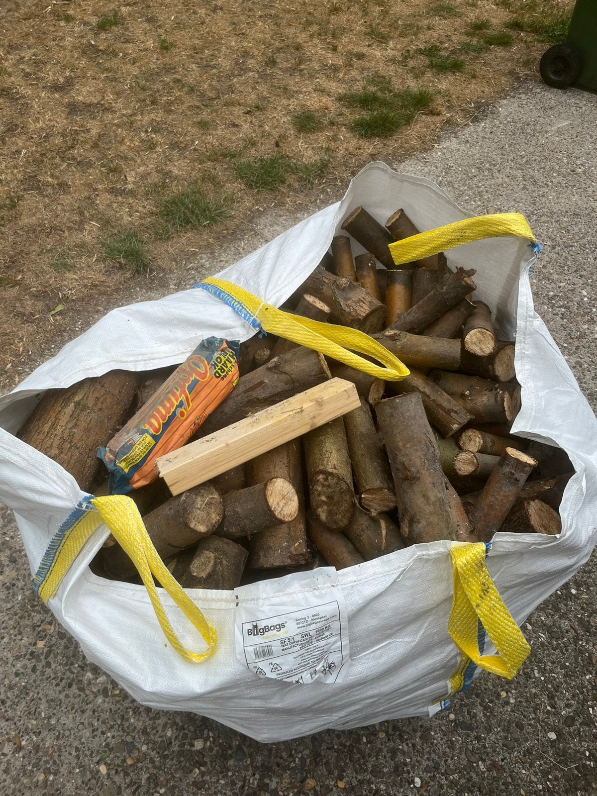 Big bag met stookhout te koop, Tuin en Terras, Haardhout, Minder dan 3 m³, Ophalen, Blokken
