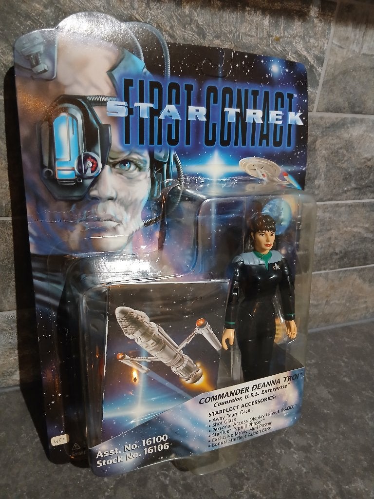 Playmates Star Trek First Contact - Commander Deanna Troy, Ophalen of Verzenden, Nieuw, Film, Actiefiguur of Pop
