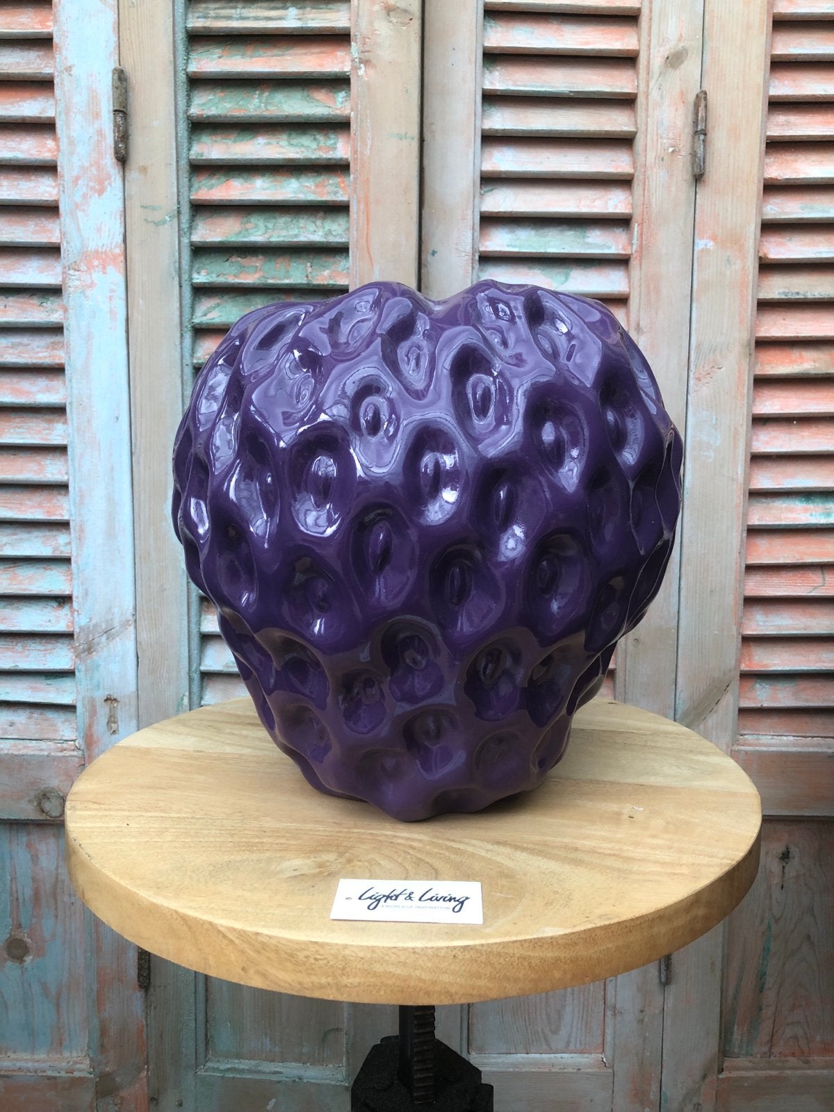 Paars purper moderne grote vaas Trend Hopper, Huis en Inrichting, Ophalen, Paars, Kunststof